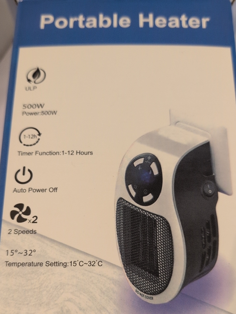 Compact Portable Heater Plug-in 7 Inch